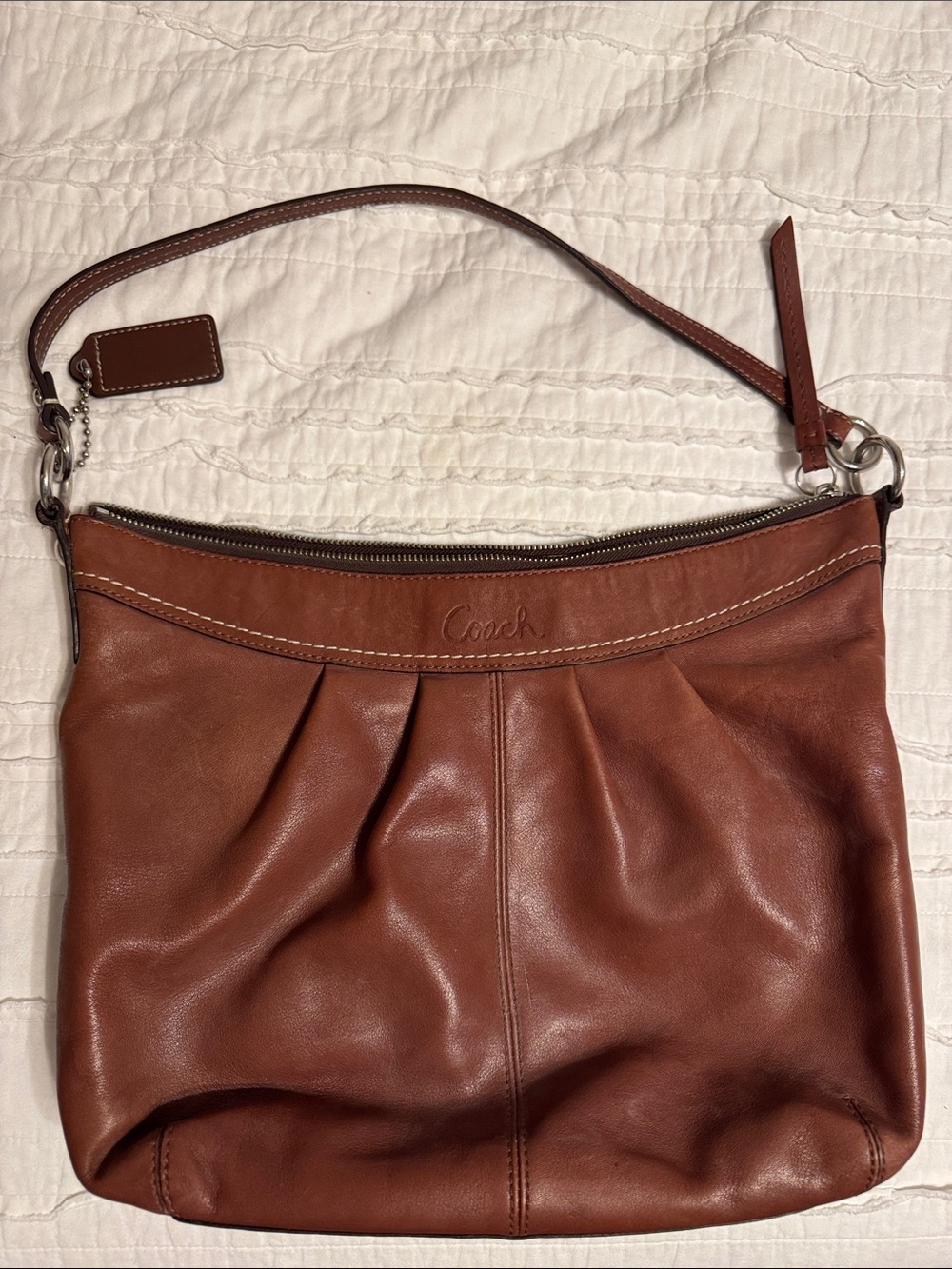 Coach Leather Shoulder bag tan vintage